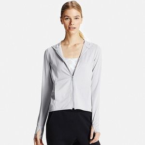 uniqlo airism uv cut mesh zip up hoodie